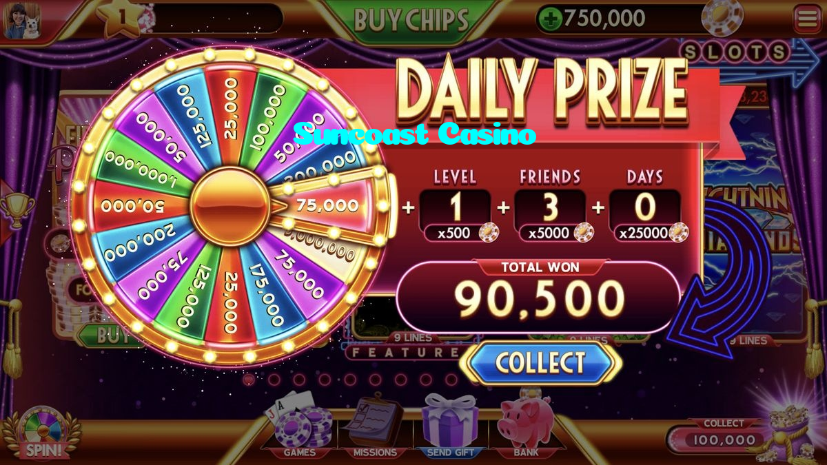 Suncoast Casino casino presented on mobile device in Pakistan with slots and live games